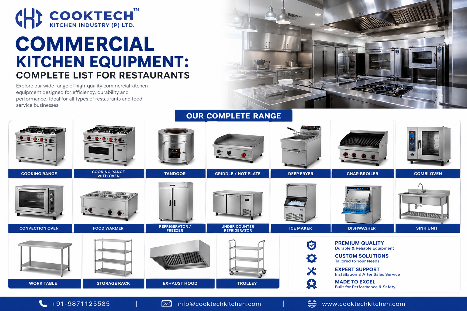 Commercial Kitchen Equipment: Complete List for Restaurants